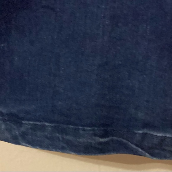 Woman Within 5 pocket Classic Denim Skirt 12 W …Stretch band around waist - Picture 6 of 8